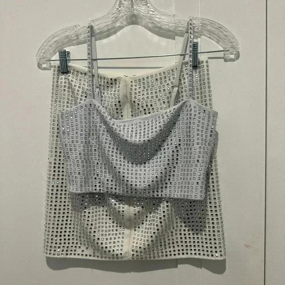 Windsor Hot Summer Crop Top and Skirt Rhinestone set - Picture 4 of 4